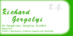 richard gergelyi business card